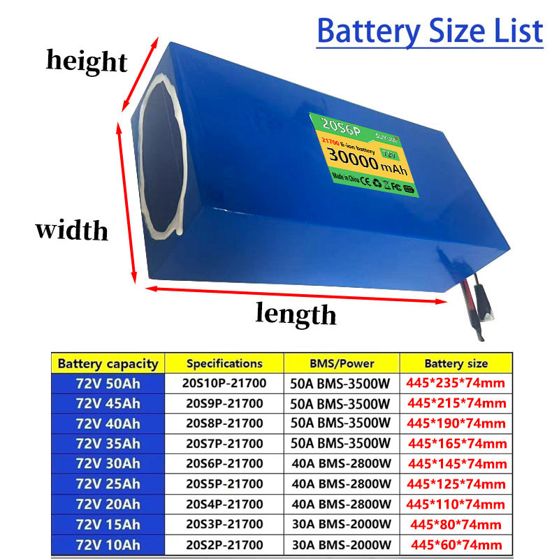 72V 50Ah 45Ah 20Ah 25Ah 30Ah 3 - đánh giá và giá 60V 30Ah Electric Scooter Battery