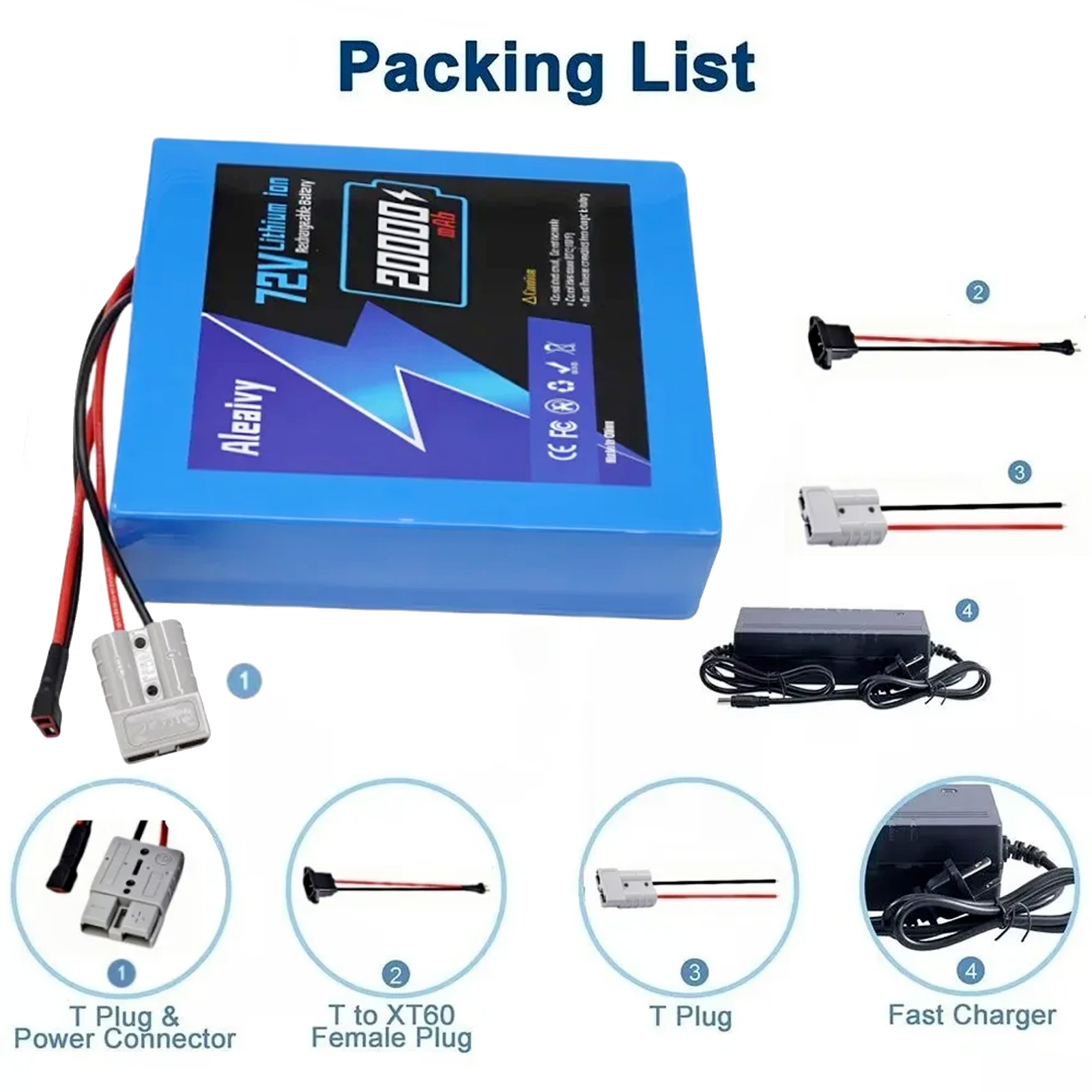 Aleaviy 72V 20Ah  Bike Lithium - đánh giá và giá 60V 30Ah Electric Scooter Battery